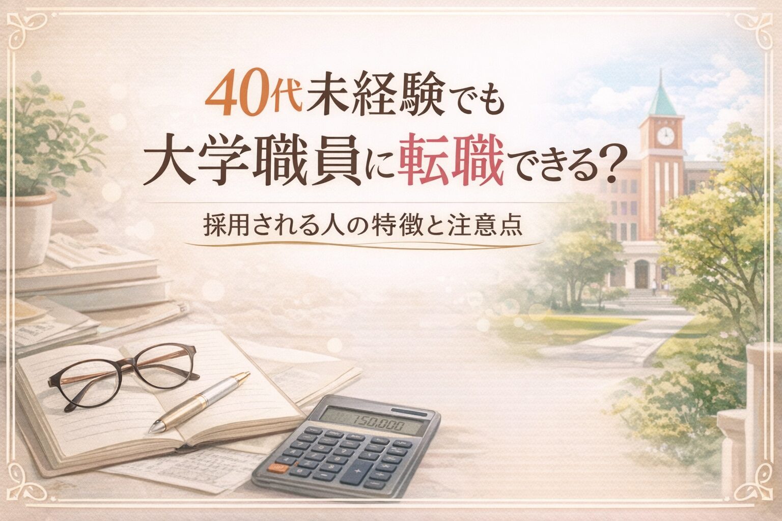 40代未経験でも大学職員に転職できる？