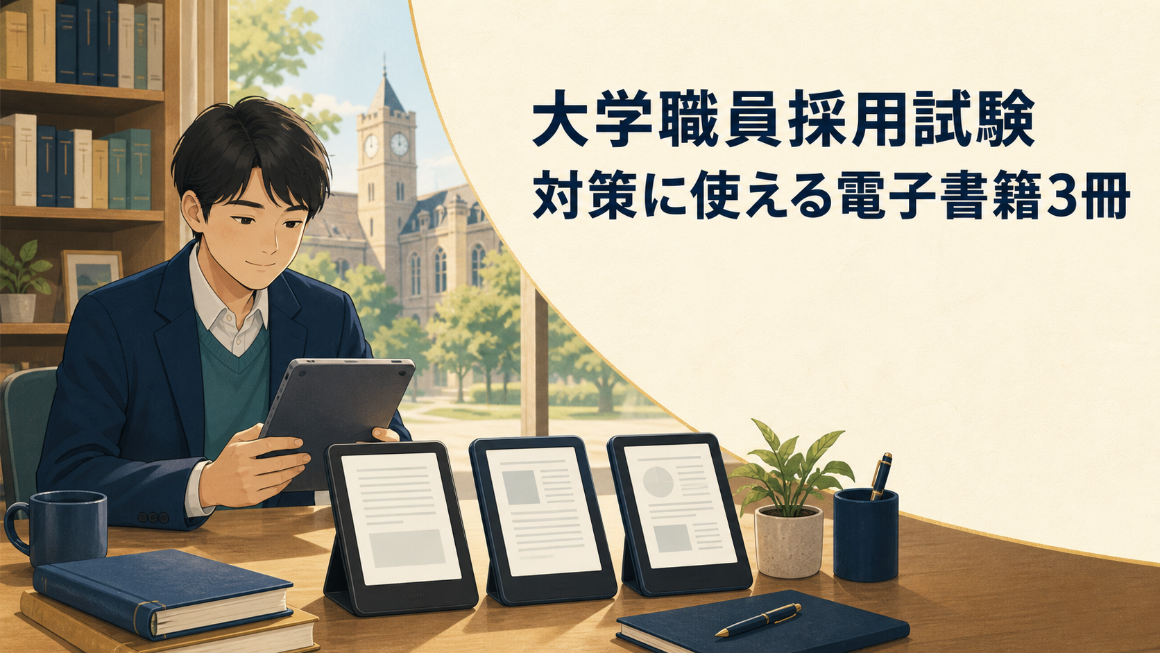 大学職員採用試験対策に使える電子書籍3冊